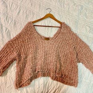 NEUTRAL CHENILLE SLOUCHY SWEATER